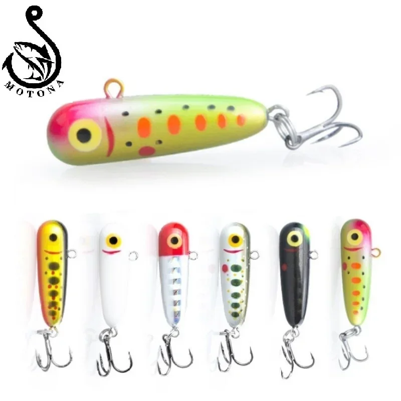 MOTONA Pencil Fishing Lure Artificial Hard Bait Mini Trout Lures Bottom Knock Swimmer II 3cm 3.2g Winter Ice  1 Pcs