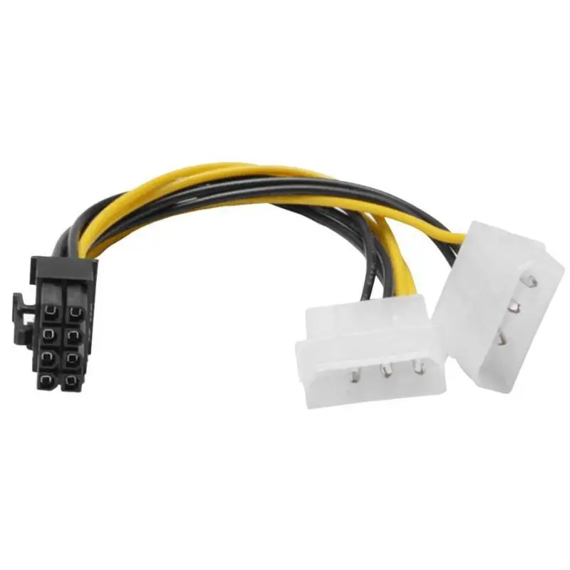 8Pin Male To Dual 4Pin Female PCI Express To Molex Graphics Card Power Cable Adapter Male To Dual Female Converter