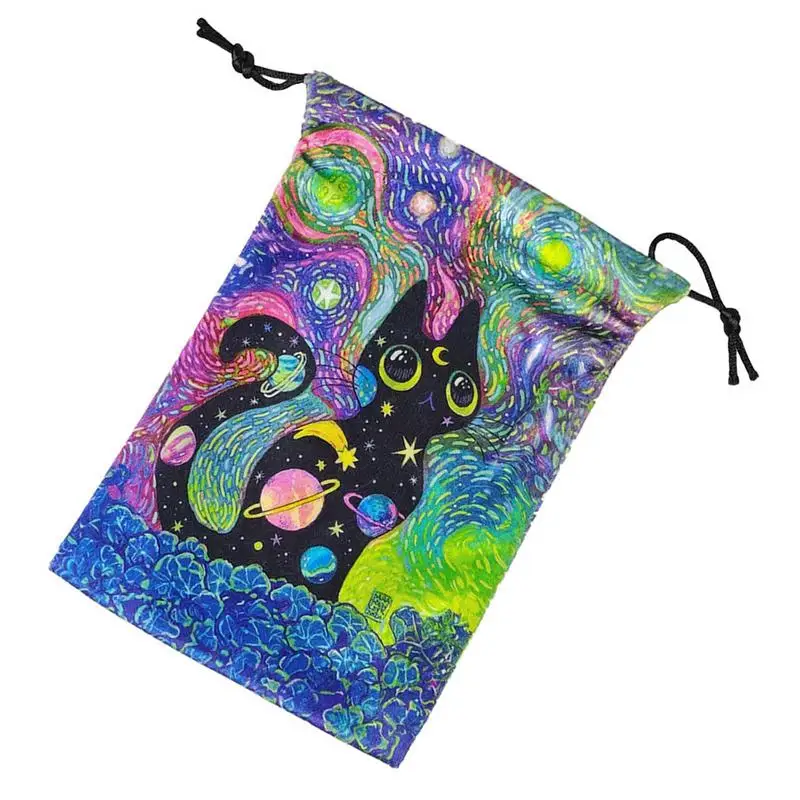 Tarot Card Pouch Tarot Decks Holder 13X18Cm/5.11X7.08Inch Portable Jewelry Pouch Bags For Oracle Decks Runes Dice