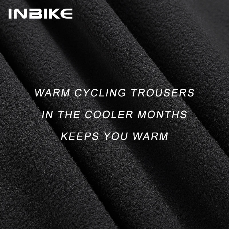 INBIKE Winter Men\'s Cycling Bib Pants Padding Professional Fleece Strap Trousers Bike Riding Pants Man Road Bike Mountain Tights