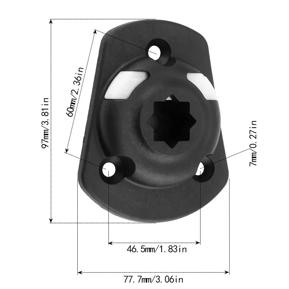 Canoe Boat Fishing Kayak Side Port Mount RIB Port Nylon Flush Mount Base Fishing Rod Holder Mount Base Tackle Kit