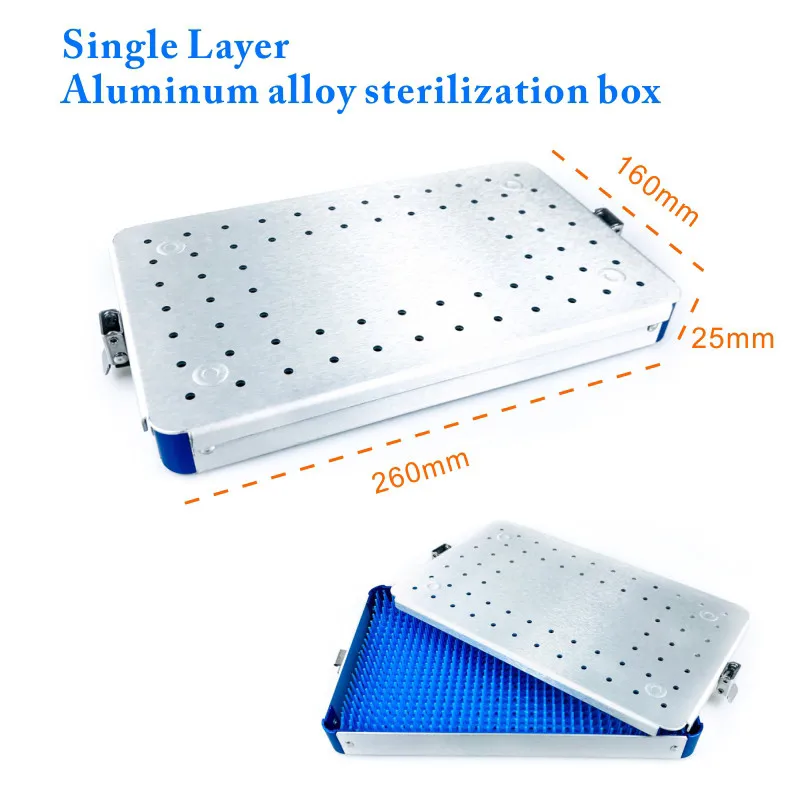 

Dental Disinfection Box Aluminium Alloy Sterilization Tray Case for Eye Surgical Instrument