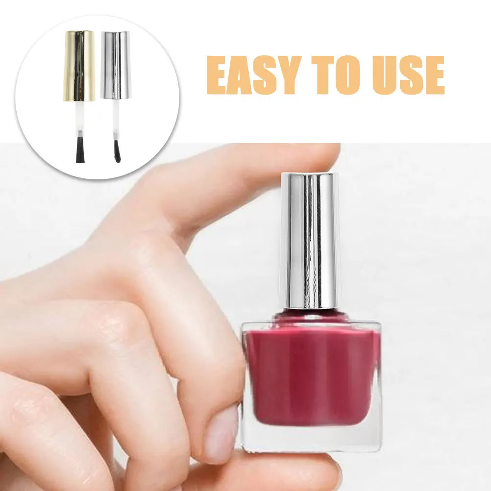 

20Pcs Nail Polish Bottle Caps with Brush Easy Replace Strong Construction Suitable Various Bottles Nail Polish Bottle Caps