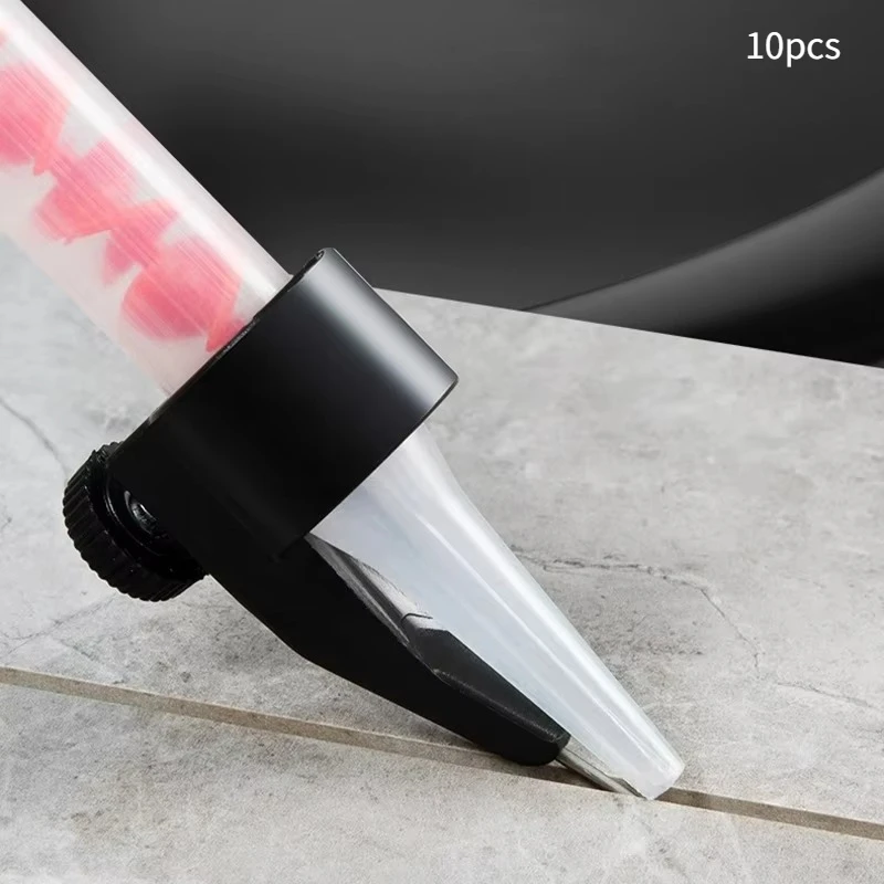 10Pcs Ceramic Tile Grout Sealants Assistant Tile Glue Nozzle Fixed Positioner Construction Tool