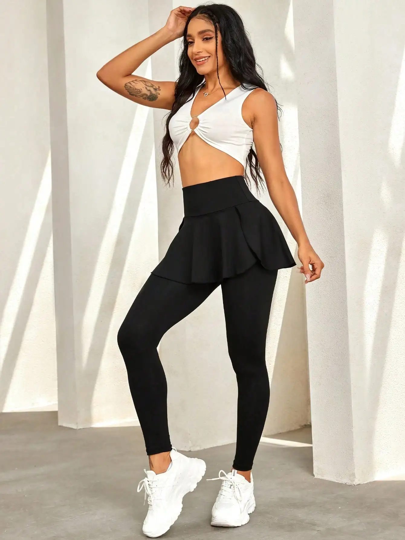 Sports studio seamless wide-waisted sports leggings