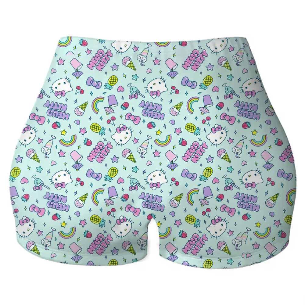 Pantalones cortos de yoga de entrenamiento para mujer Hello Kitty y Dear Daniel Parejas Pantalones cortos de cintura alta Leggings de entrenamiento