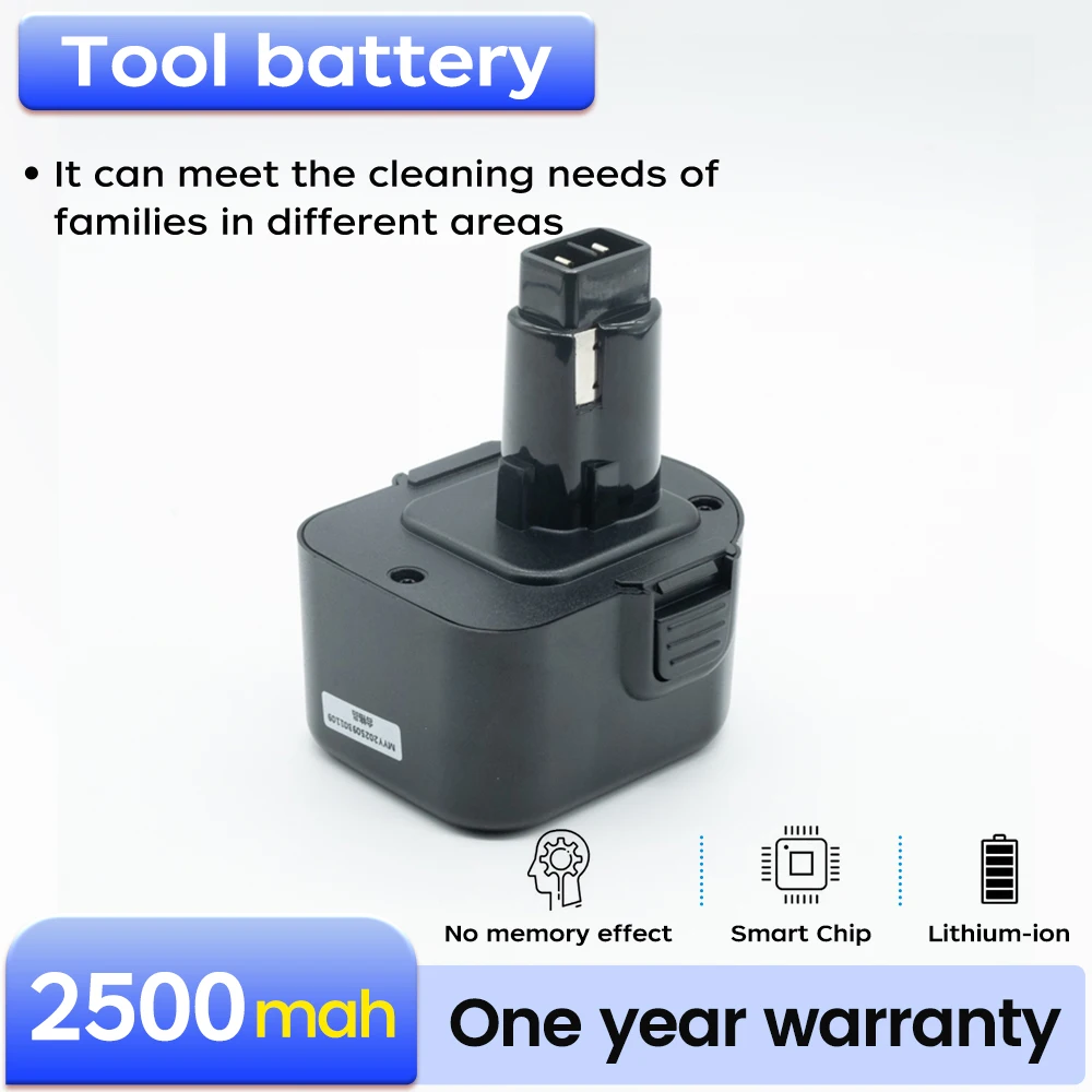 

BNN GJD-Dewait 12V 2.5A (Ni-MH) High Capacity Tool Battery DE9074/DC9071/DE9075/DW9071/DW9074 Tool DC727/DW9072/DC756 battery