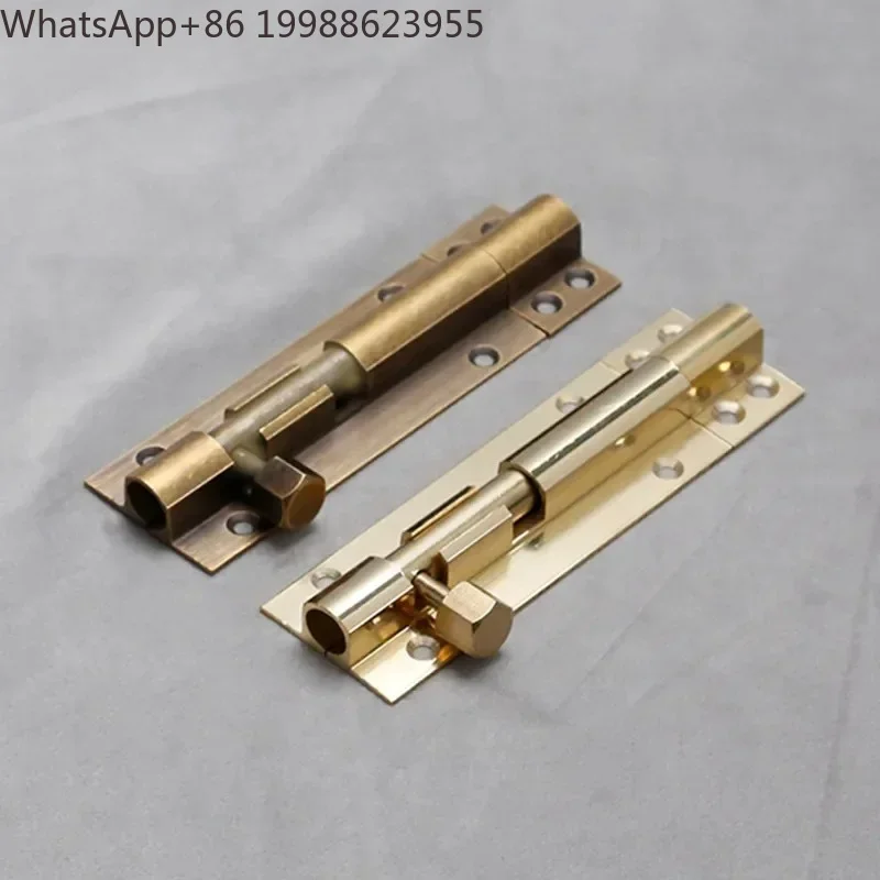 2/3/4 /5 Inch Brass Door Latch Home Hardware Cabinet Gate Safety Door Bolt Tower Window Catch Locks Solid Sliding Latch Hasp