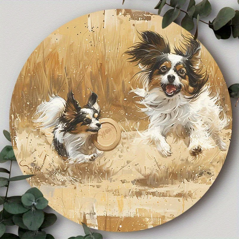 Durable  Aluminum Dog-Themed Sign - UV & Scratch Resistant, Easy-Hang Decor for Home, Tavern, or Club, Decorative Wall Poster