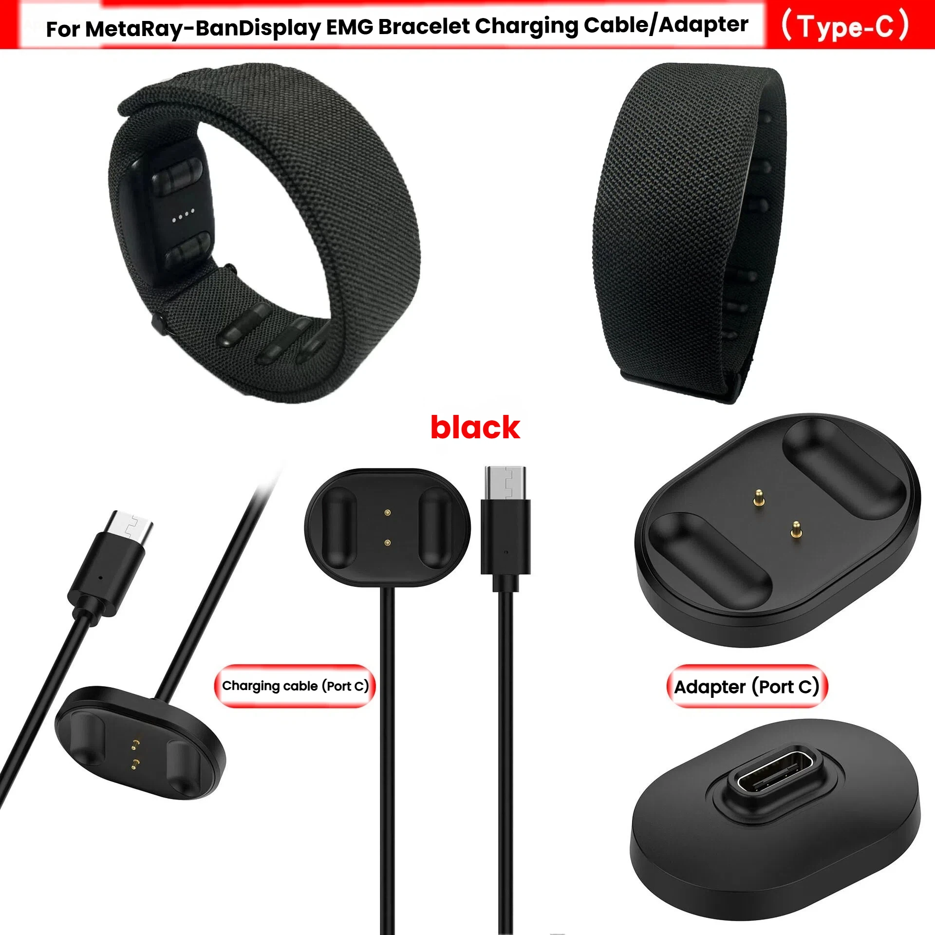 

Wireless Charger Converter for For Meta Ray Ban Display Bracelet Smart Watch Charging Dock Replacement Portable