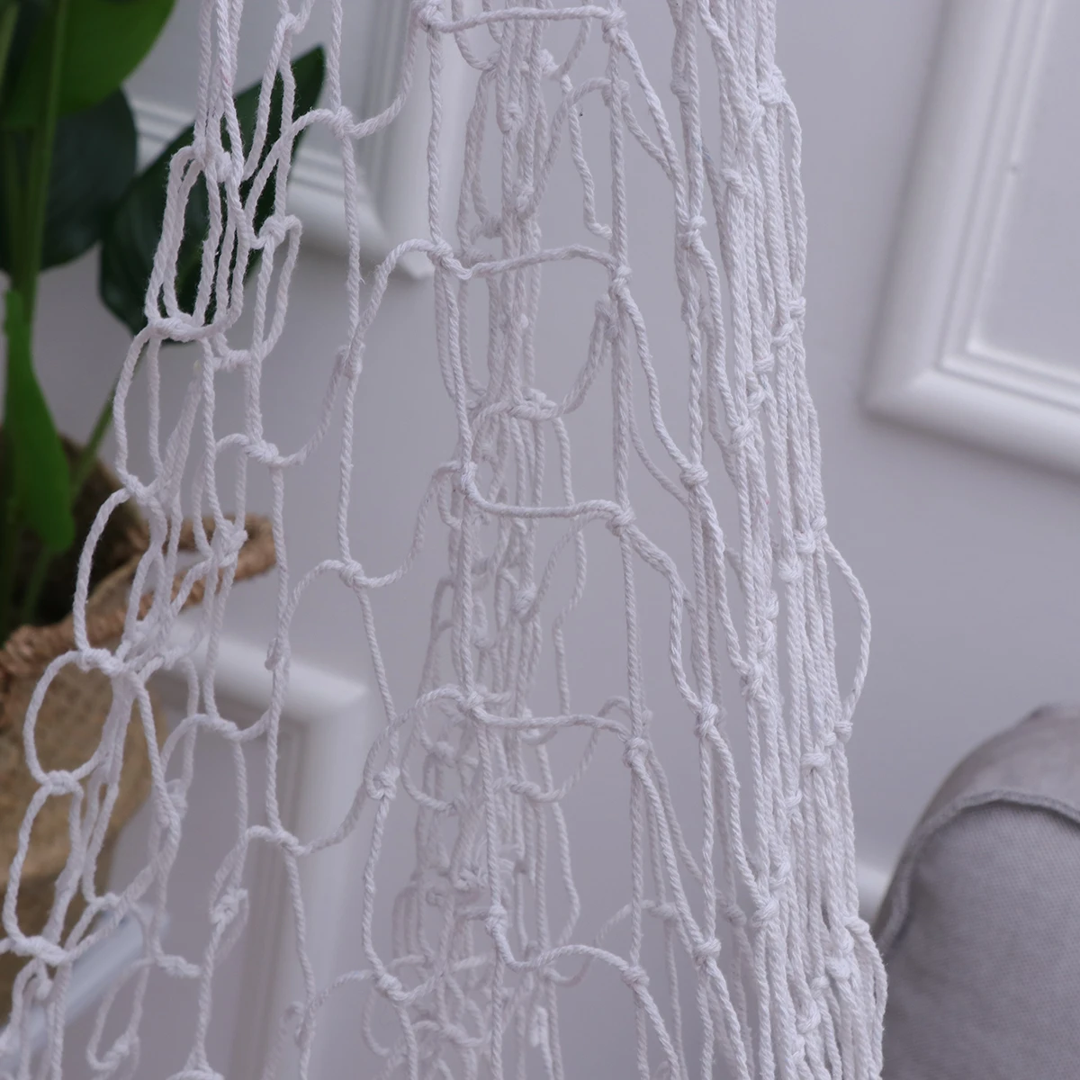 

White Fishing Net For Home Decor Nautical Seaside Beach Party Wall Hanging Decorative Netting Shell Collection Display
