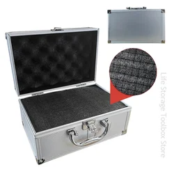 Aluminum Hard case Tool box for Mechanics Small Suitcase Tools Storage Box Waterproof Case Shockproof briefcase with Foam