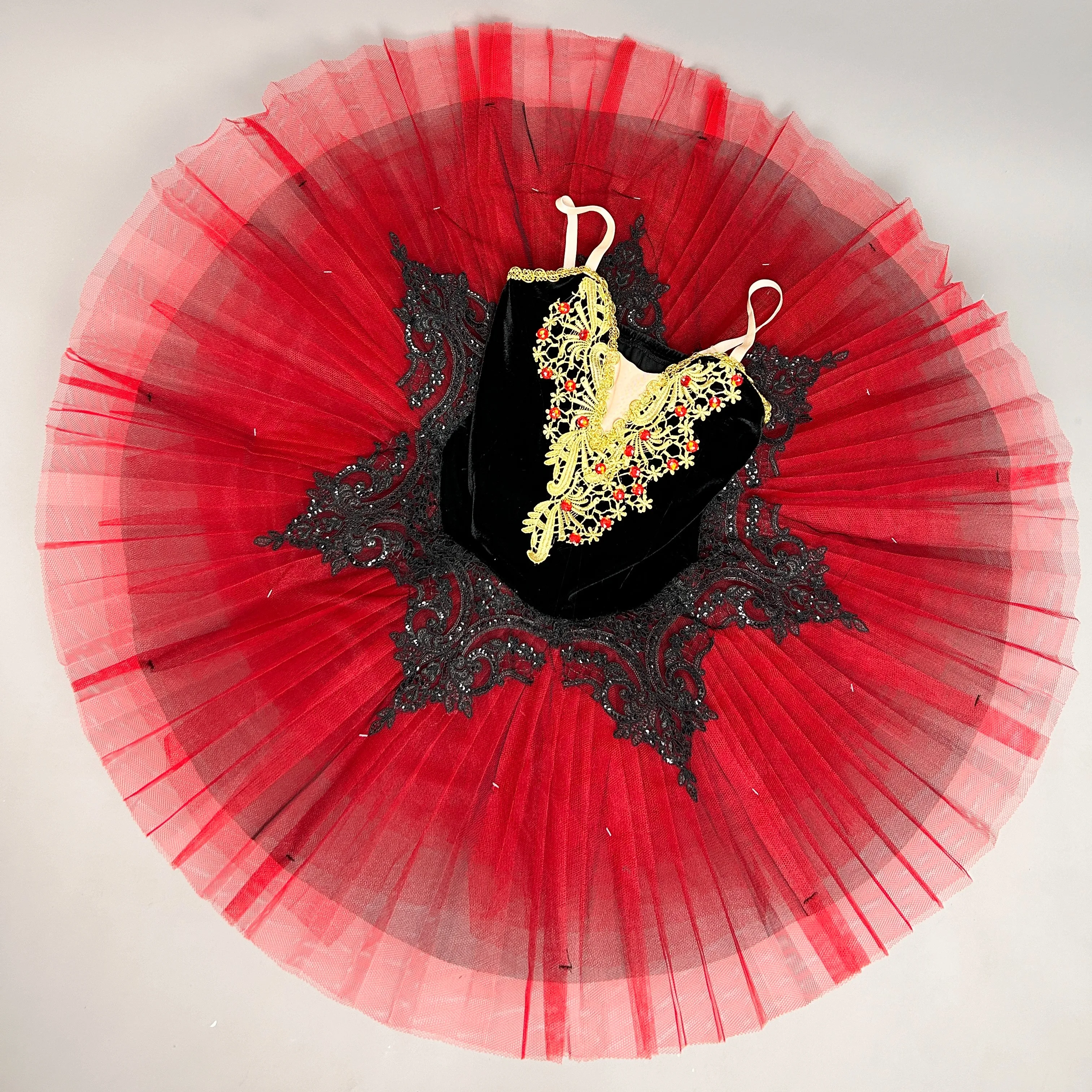 Jupe Tutu de Ballet Professionnelle pour Femme Adulte, Costumes de brevFzLake, Vêtements Rouges pour Bol et Enfants