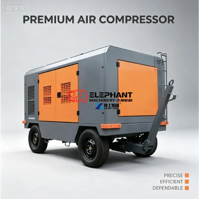 Hot Sale Mining Special Air Compressor Petrol Type Superior Pressure for Underground Excavation Working Tools