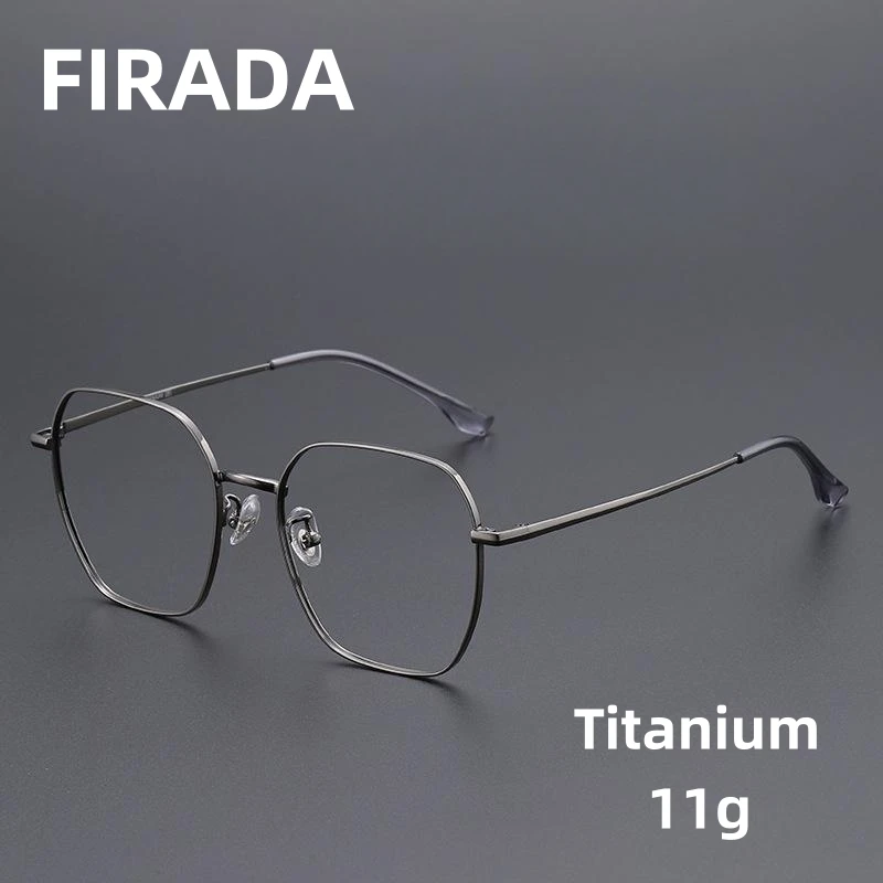 

FIRADA модные удобные очки роскошные титановые квадратные очки оправа для очков по рецепту для мужчин и женщин PT10037A-C