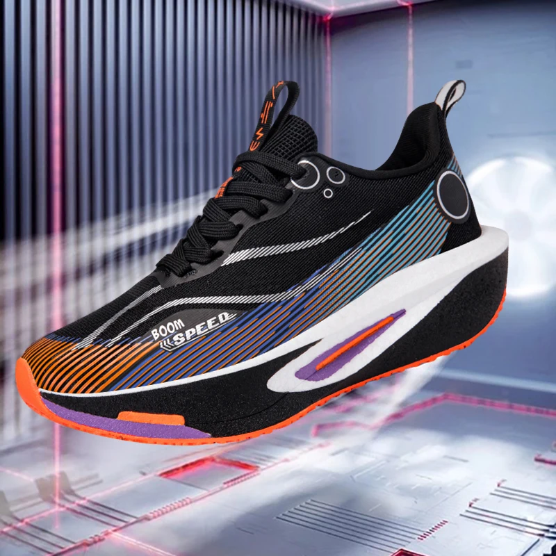 Men's Running Shoes Carbon Plate Professional Running Shoes Breathable Non-slip Cushioning Women's Casual Running Sports Shoes