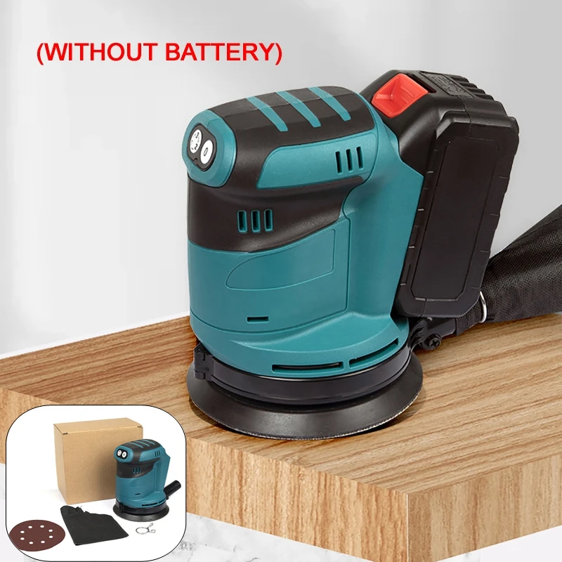 

125mm Sandpaper Sander Wodworking Grinder 3-speed Speed Regulation Rechargeable Round Sander For Makita 18V Battery