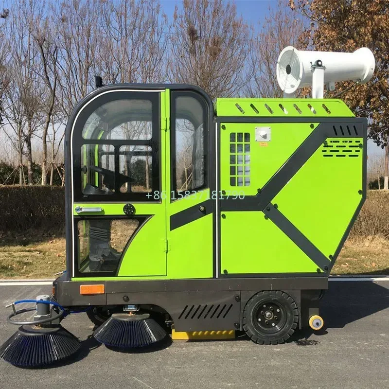 Yg Road Floor Driving Sweeper Machine Dry Water Sprayer Sweeping Machine Industrial Intelligent Enclosed Cleaning Street Sweeper