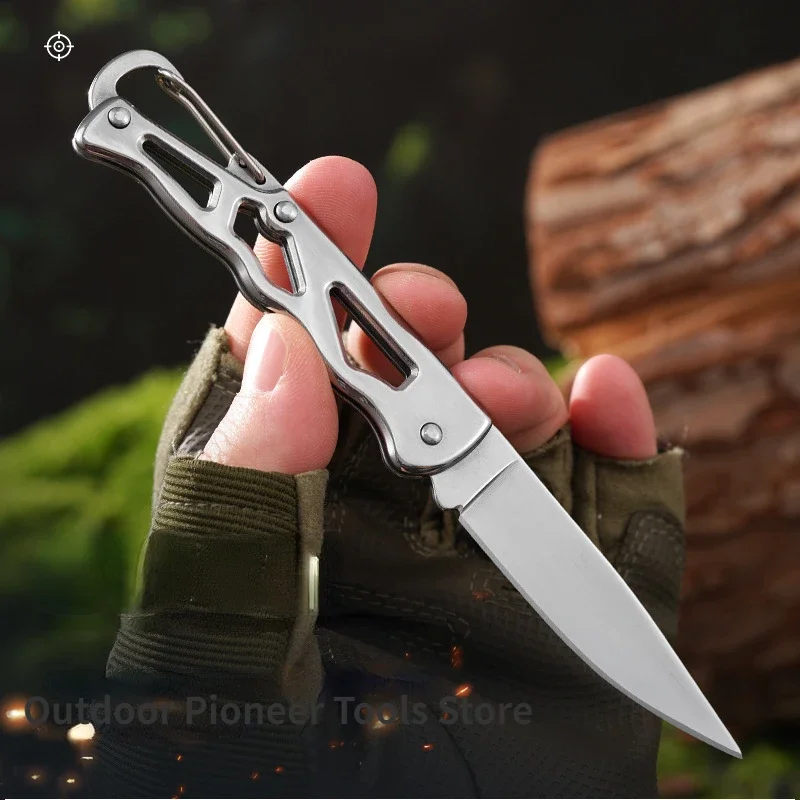 2024 New Products:High quality stainless steel folding knife, portable mini keychain knife, outdoor hiking jungle survival knife