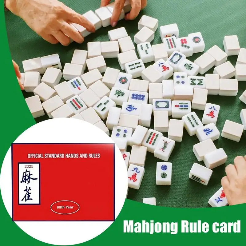 2025 Mahjong Cards Standard Official Mahjong Rules Scorekeeping Cards Hands Recording Sheets Mah Jongg League Scorecard Large