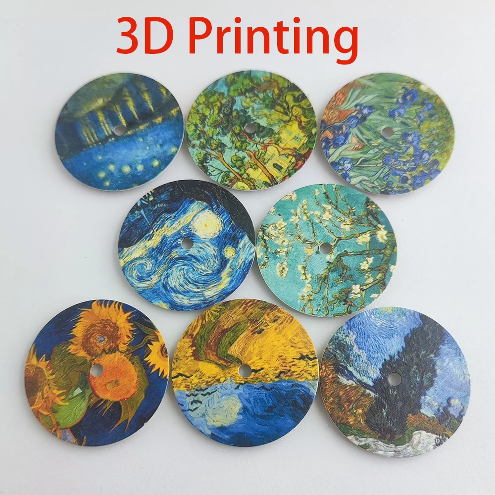 

3D Printing NH35 Dial 28.5mm/30.5mm Van Gogh Series High-Quality Watch Dial Compatible with NH35/NH36 Movement Watch Accessory