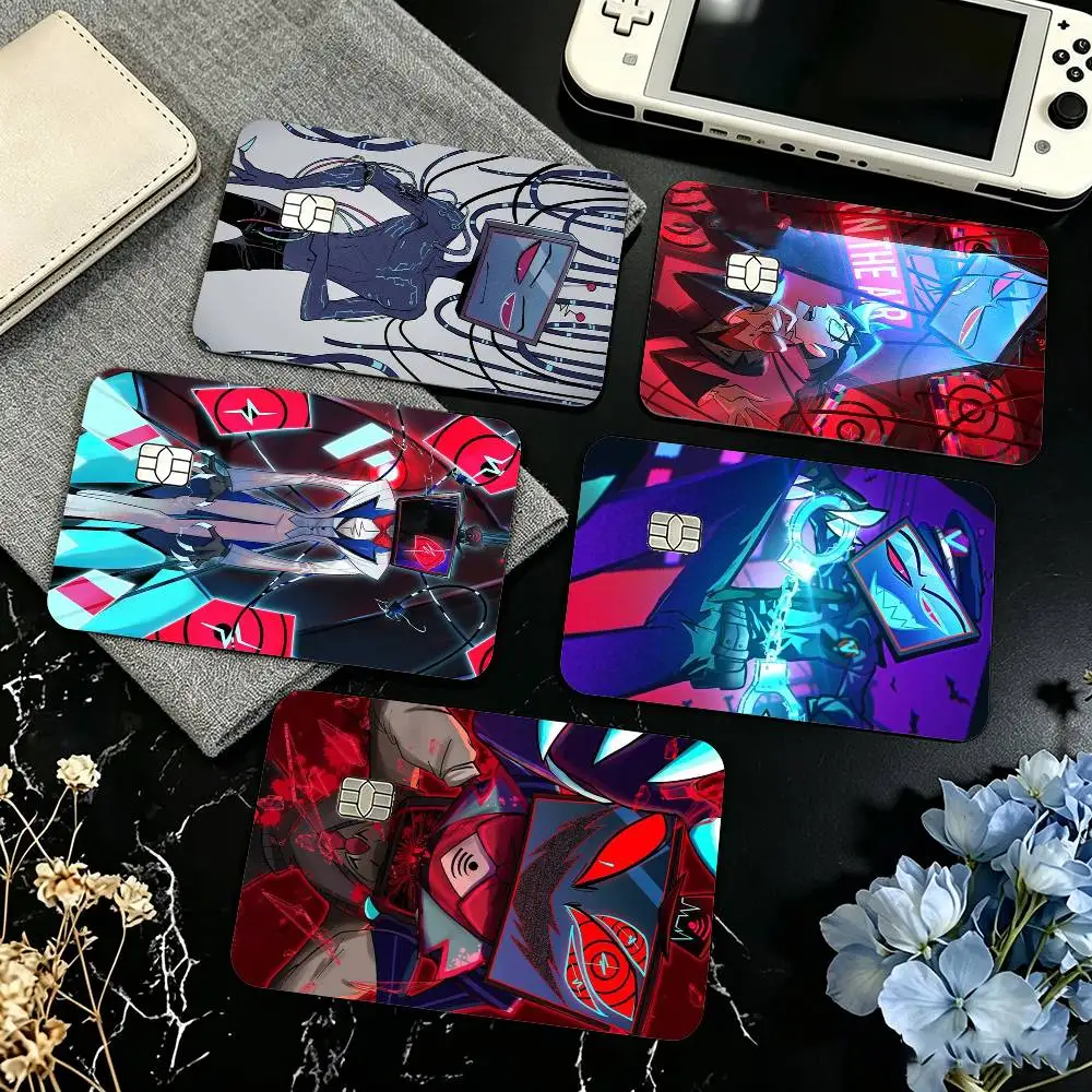 VOX Trust Us H-HazbinS Credit Card HD Stickers Game Card Decal Small Chip Waterproof Sticker Gift