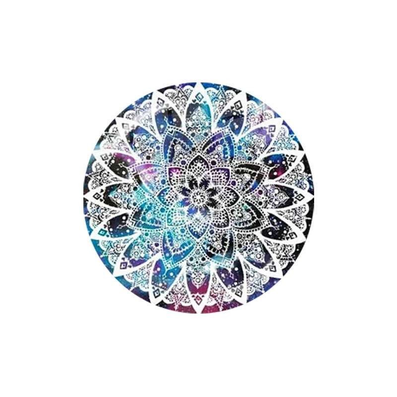 Fashion Colorful Mandala Art Patterns 10pcs 12mm/16mm/18mm/20mm/25mm/30mm Round Photo Glass Cabochon Demo Flat Back Making