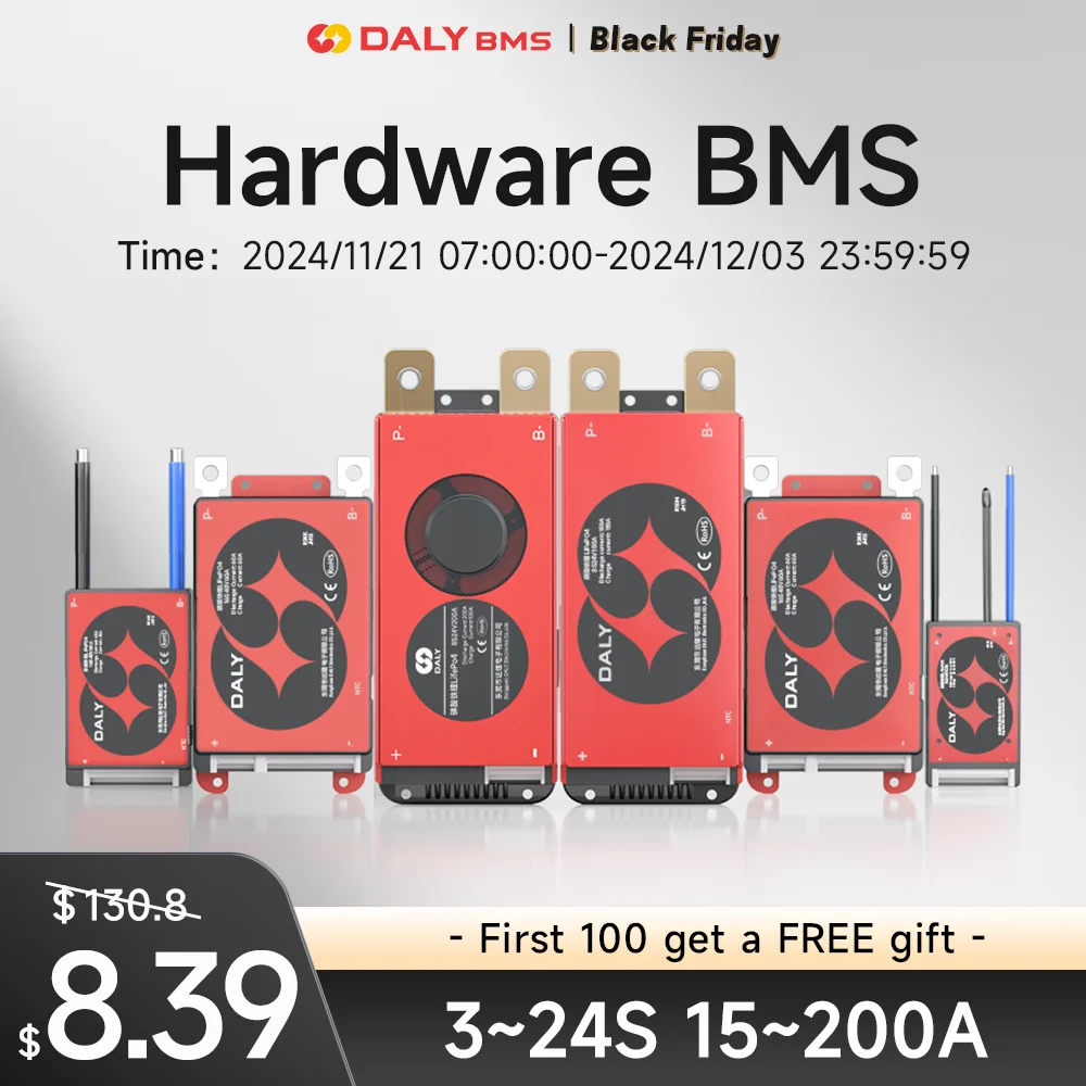 DALY Li-ion 10S 36V BMS 13S 16S 17S 60V LFP 4S 8S 16S 12V 24V 48V BMS WITH NTC 15A 20A 40A 60A 100A For scooter