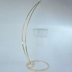 Acrylic Hanging Flower Holder for Wedding, Crystal Chandeliers Cake Stand, Birthday Party Dessert Crafts, Toys Display Table