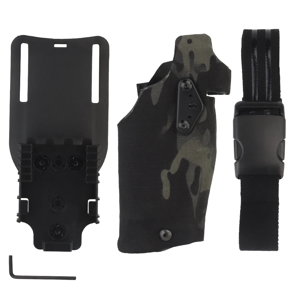 Kabura taktyczna 6354DO do Glock G17 z lekkim systemem automatycznego blokowania X300 X300U QLS pasek na widelec pistolet akcesoria Airsoft