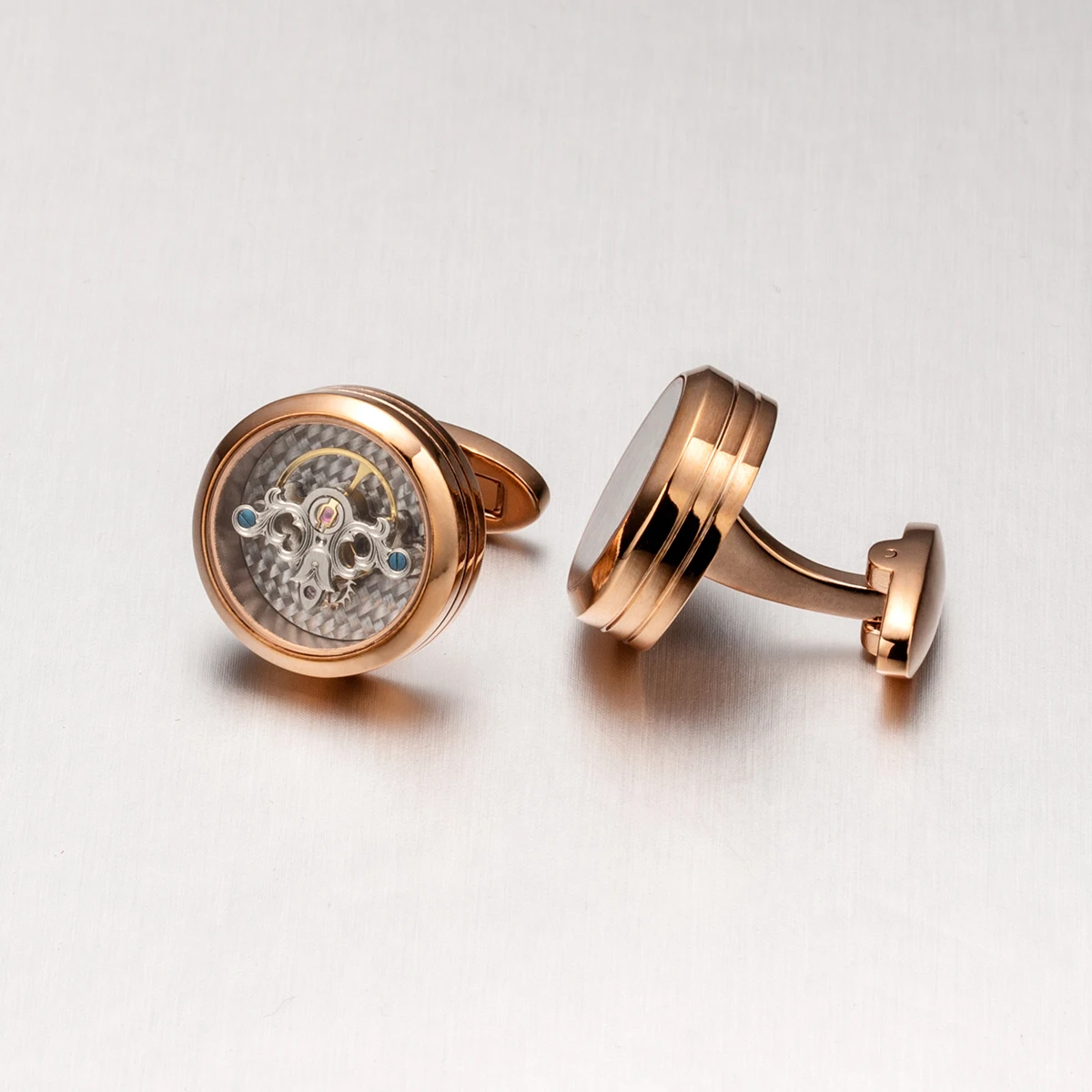KFLK Shirts Cufflinks for Mens Brand Watch Tourbillon Movement Mechanical Cuff links Buttons High Quality Male