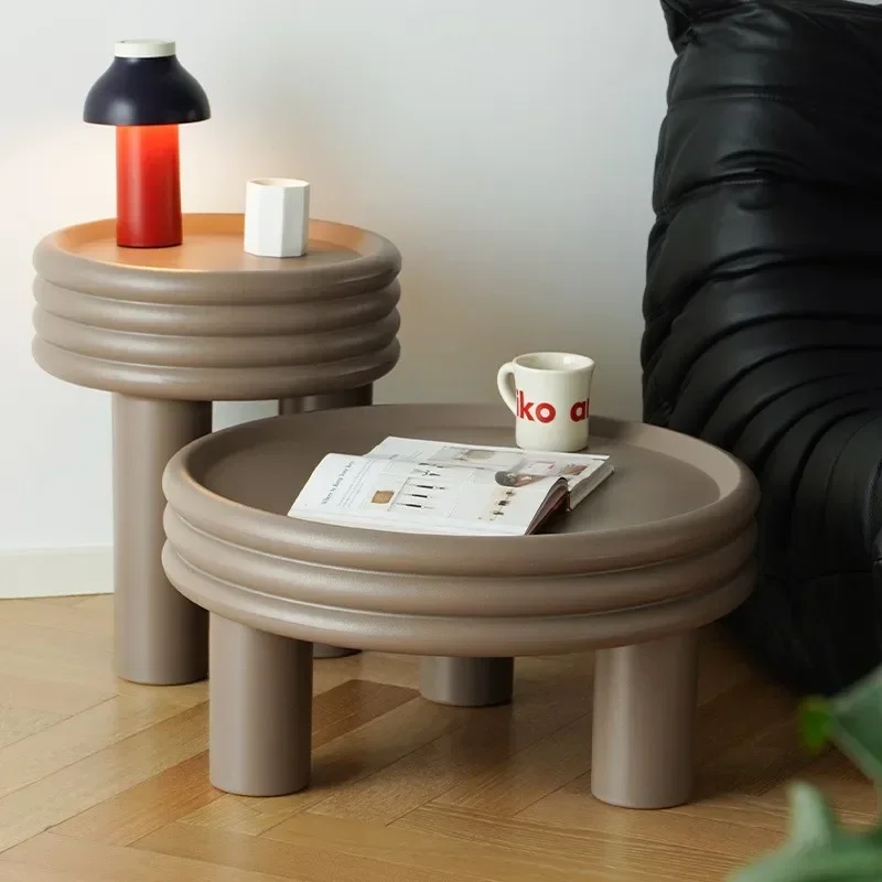 Nordic Style Round Combination Coffee Table Creative Small Side Corner Sofa Table For Office Model Room Simple Designer Table