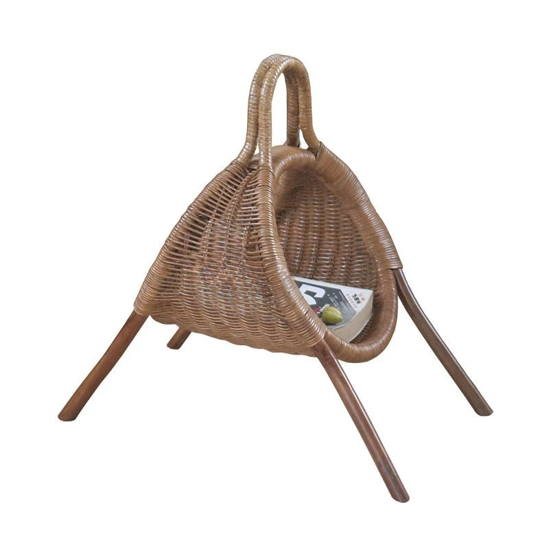 True vine rack, magazine newspaper, wastebasket, living room snack storage basket, sofa side rack