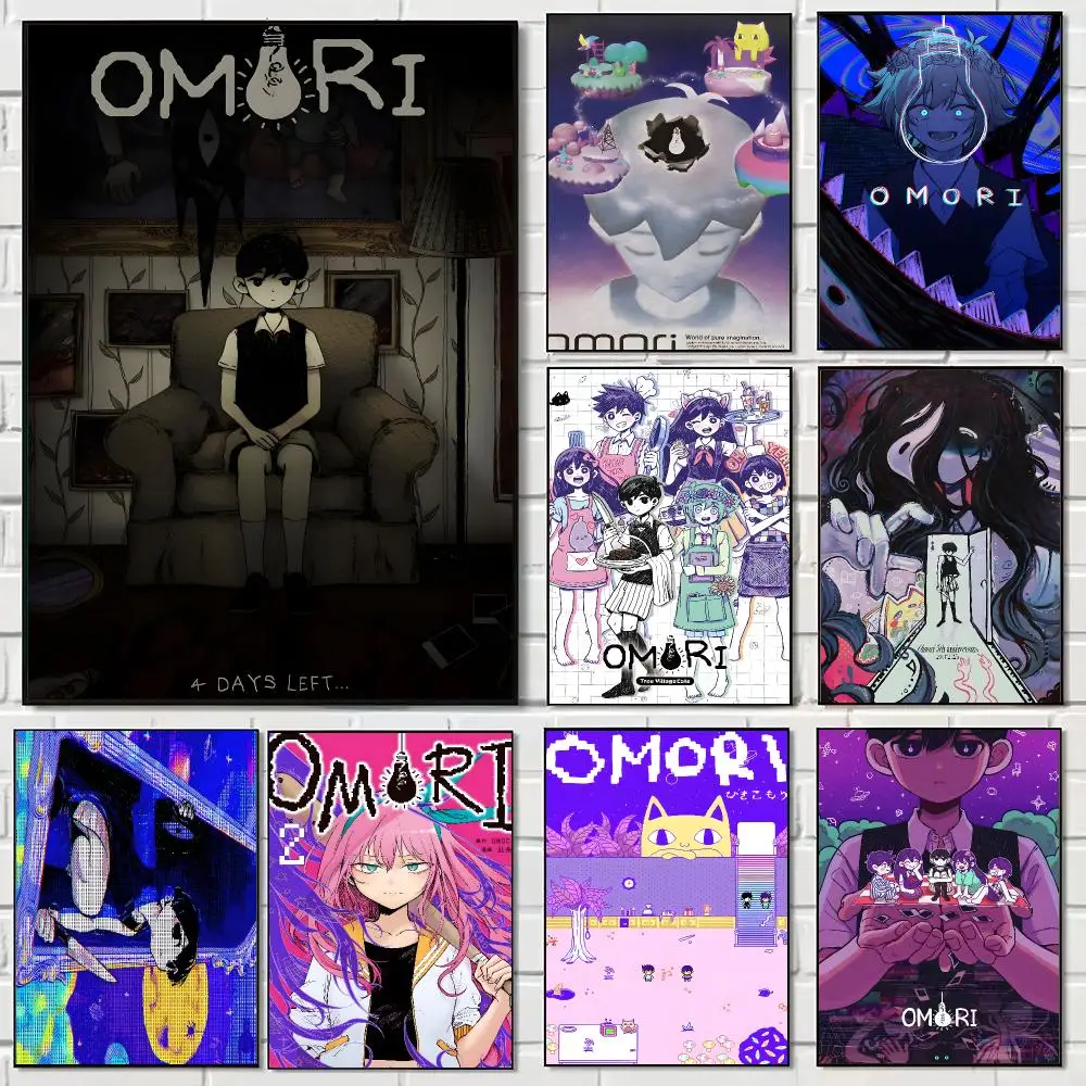 Dark Dream Game O-OMORI Poster Pegatina artistica HD autoadhesiva impermeable para salon dormitorio