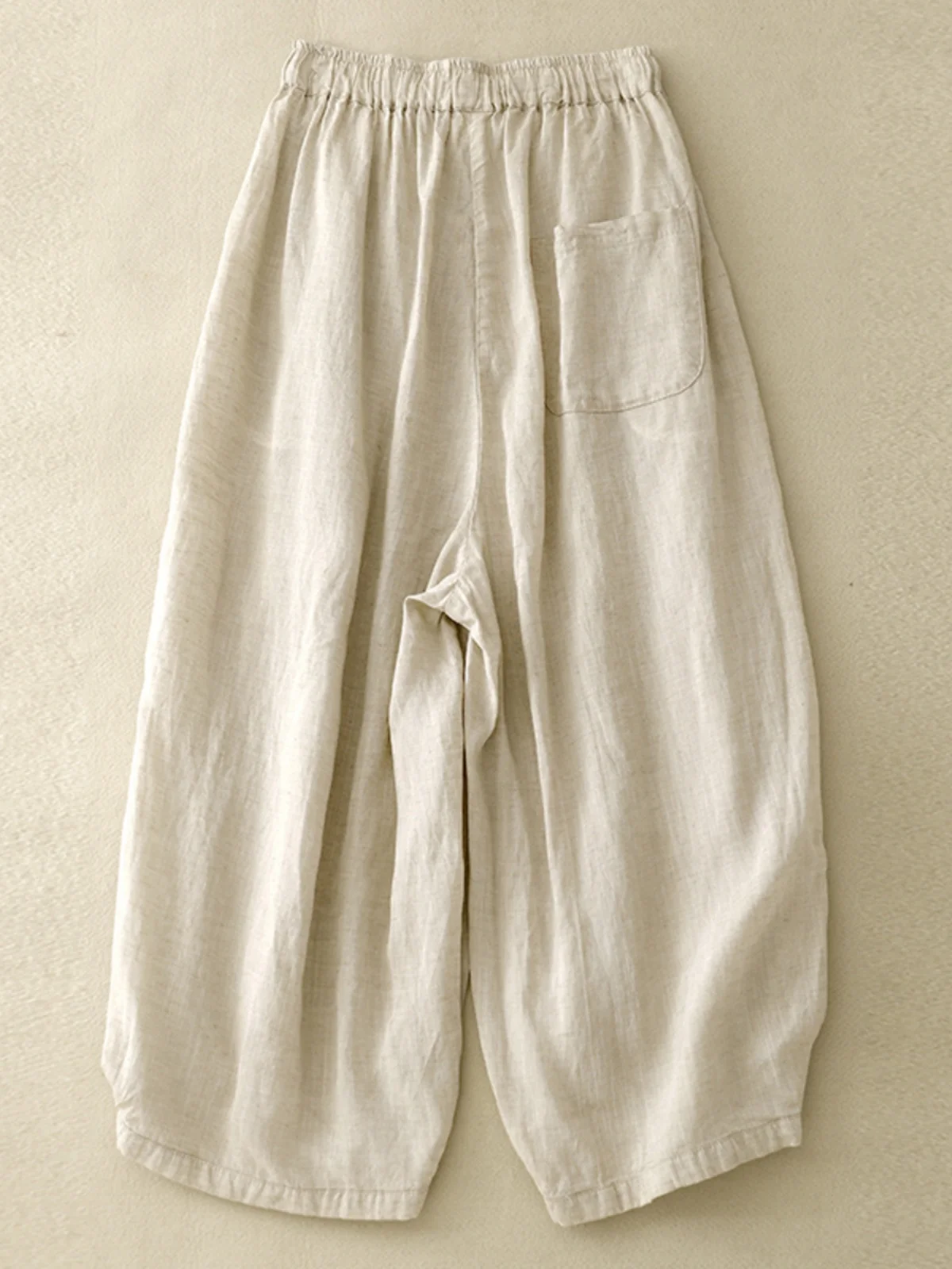 

Льняные брюки-фонарики, женские свободные утягивающие повседневные брюки-фонарики с поясом и эластичной резинкой на талии, удобные дышащие летние брюки...