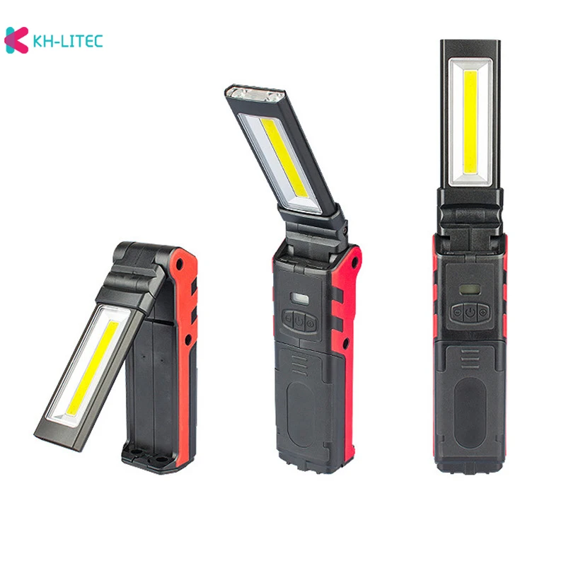 4PACK COB LED Work Light Dimmable USB Rechargeable Flashlight Inspection Lamp with Magnetic Hook Power Bank Lantern 18650 Batter