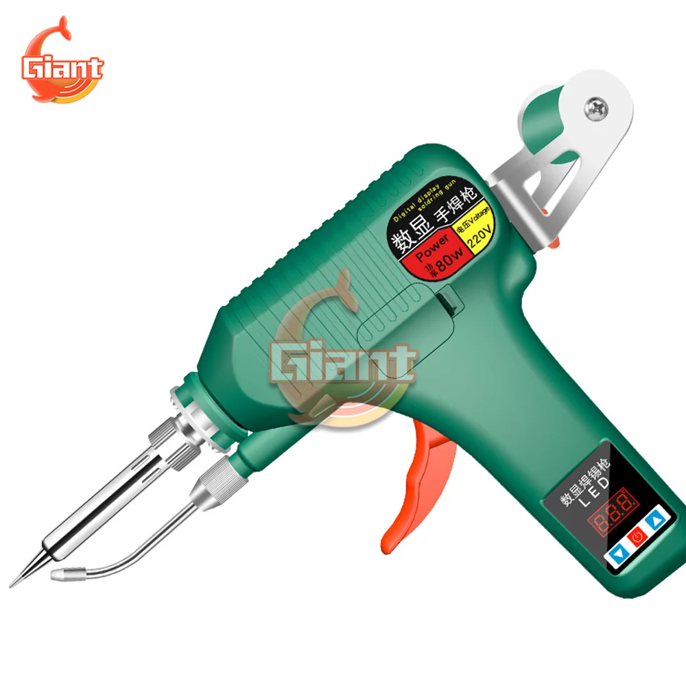 220V/110V Digital Electric Soldering Iron Automatic Constant Temperature Tin Feeding Gun Hand-Held Heating Welding Repair Tools