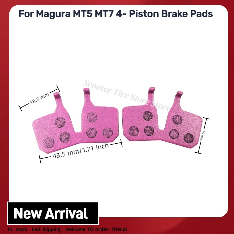 Bicycle Disc Brake Pads Semi-Metallic Ceramicum Friction for Magura MT5 MT7 Caliper Four Piston Brake Pads Cycling Accessories - Image 6