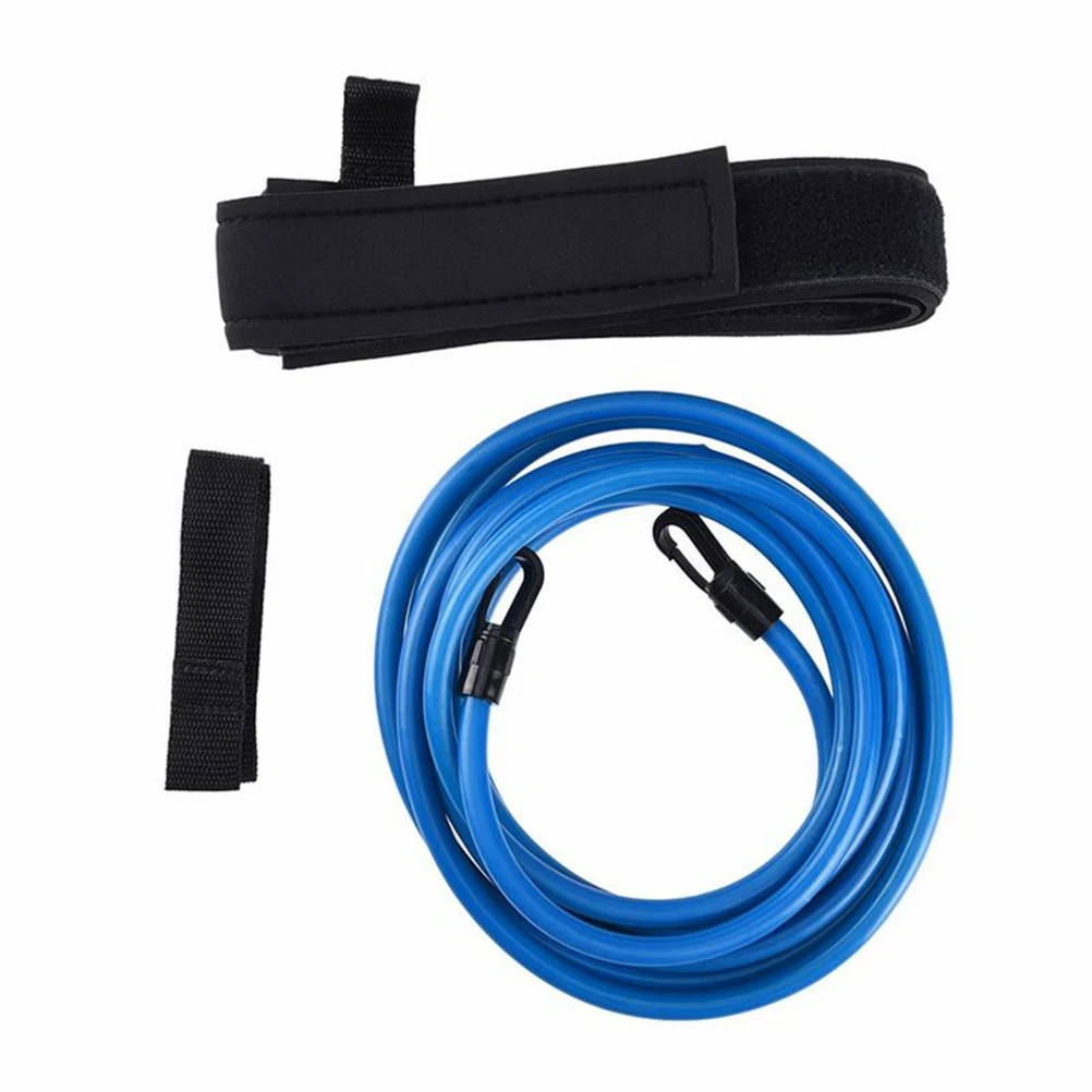

Elastic Rope Belt Set Swim Resistance Equipment Training Swimming Suit Band Blue