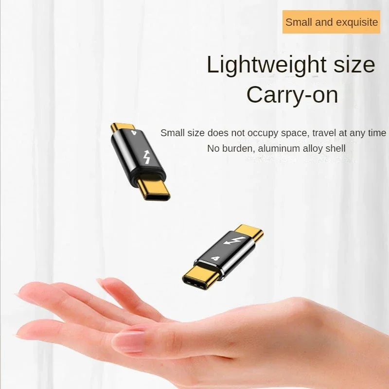 Adaptador USB C Mini Thunder 4/3 40Gbps puerto magnético 8K @ 60Hz transferencia de imágenes 100W 5A convertidor USB C a tipo C para Macbook Pro