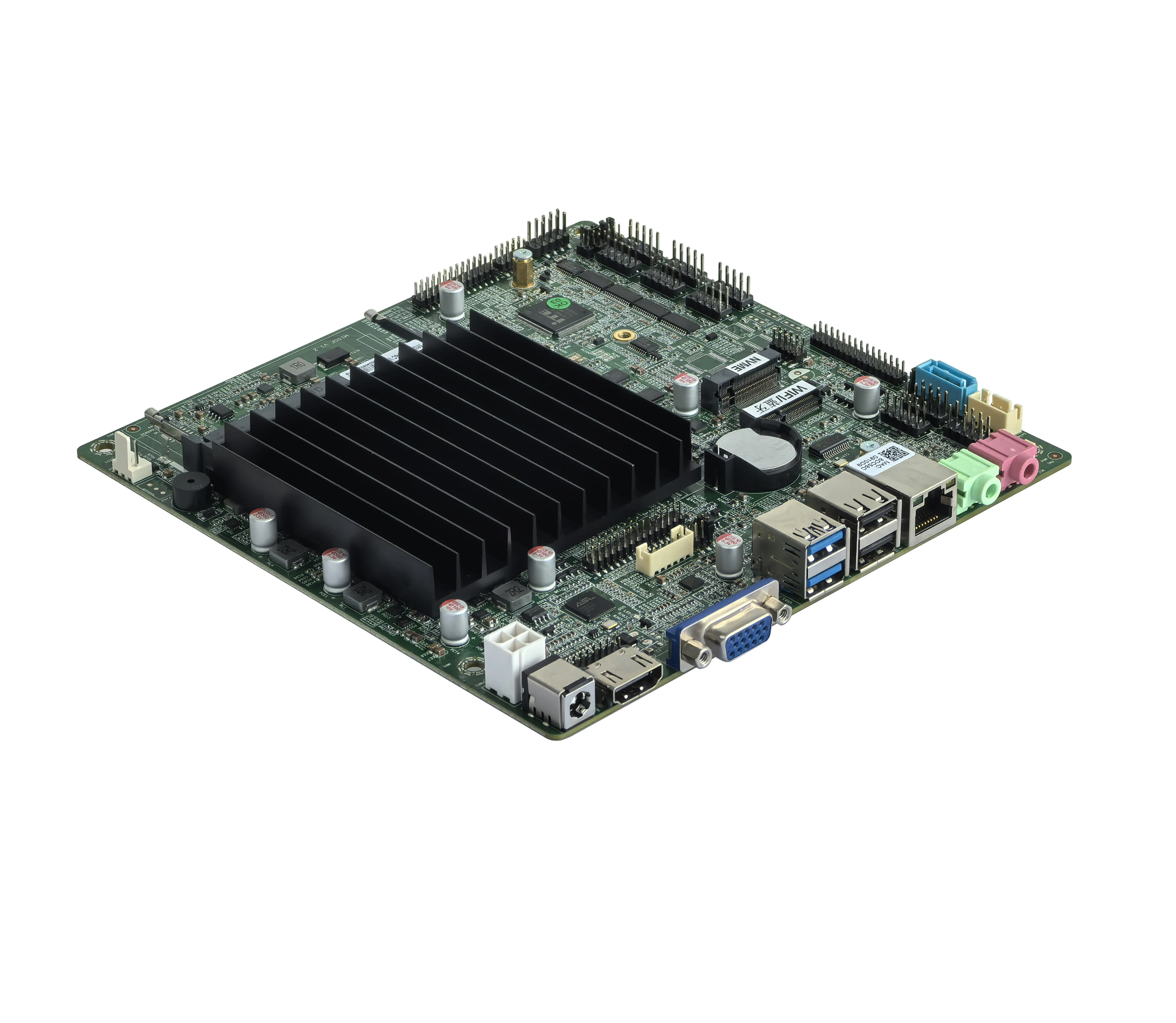 ELSKY M100F Industrial Motherboard with Onboard Alder Lake N100/N97/N95 CPU, 16G DDR4 RAM, and Rich I/O for Linux Mini PCs.