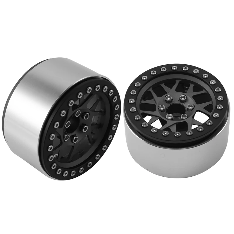 4PCS CNC Metal 2.2 Beadlock Wheel Rim Hub for 1/10 RC Crawler Car Axial SCX10 Wraith RR10 Traxxas TRX4 TRX6,D