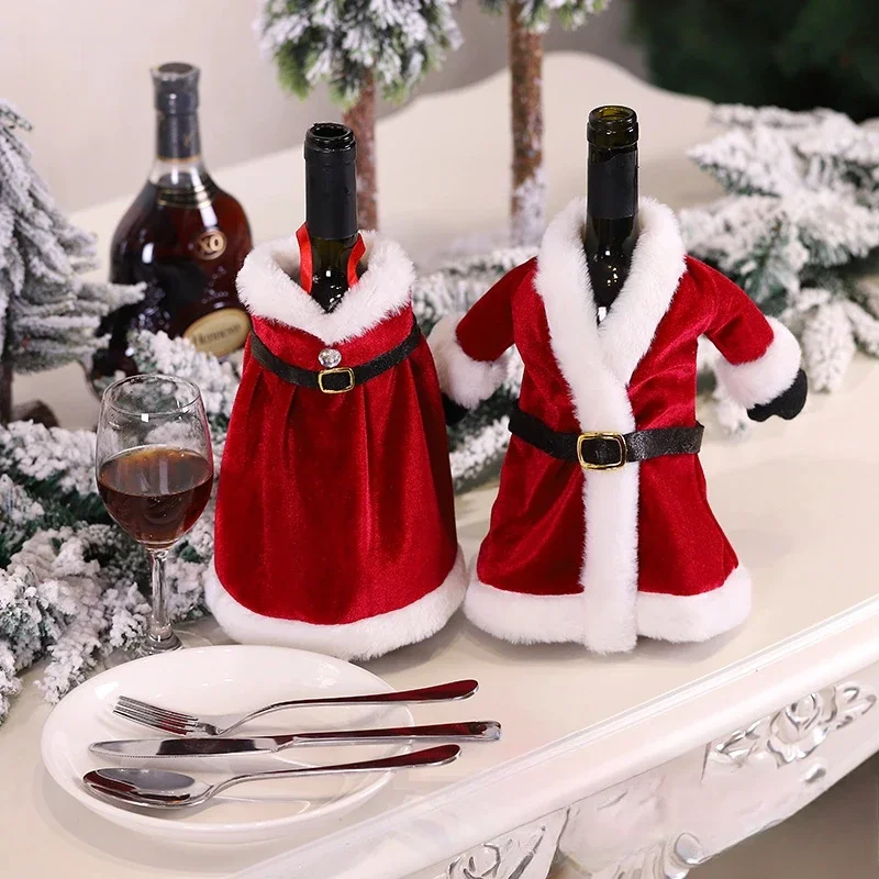 New Christmas Wine Covers Christmas Decoration Christmas Dresses Dresses Wine Bottle Covers Creative Wine Covers Home