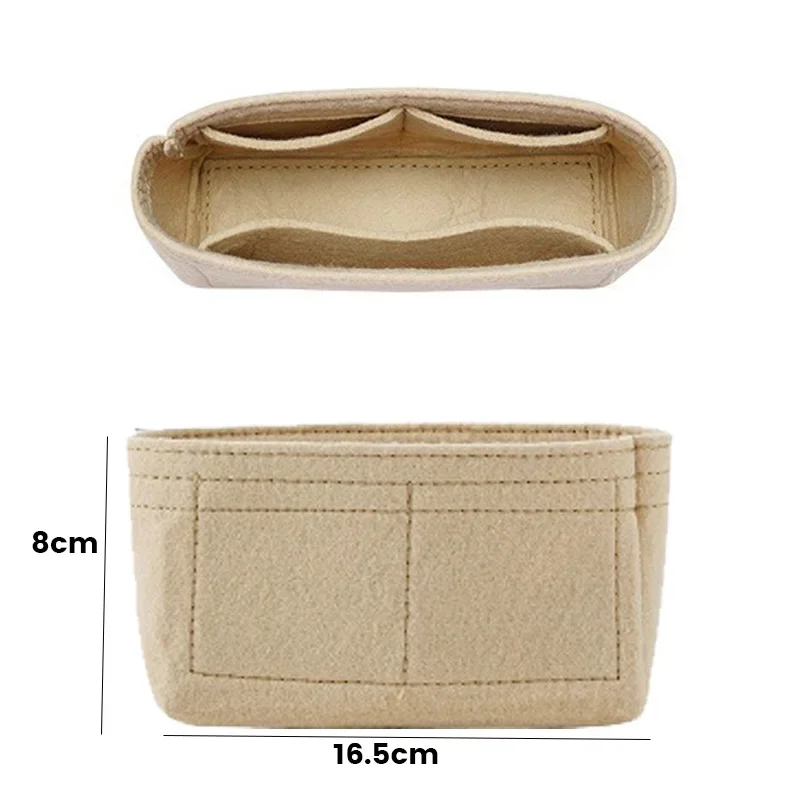 Bag Organizer with Zipper For Longchamp Mini Bag Storage Bag The Liner Bag Felt Purse Insert Handbag Liner Bag