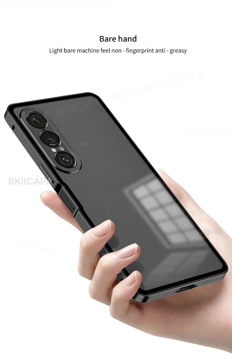 Shockproof Metal Phone Case For Sony Xperia 1 V II Aluminium Alloy Metal Frame Hard Matte Bumper Cover for Xperia 1 VI 1 V view 5