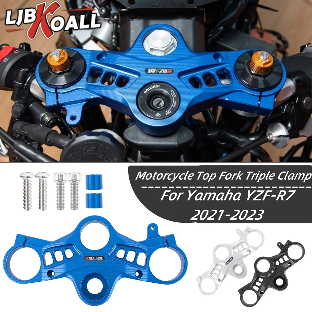 

Motorcycle Front Fork Triple Tree Front End Upper Top Clamp for Yamaha YZF-R7 YZF R7 R 7 2021 2022 2023 CNC Aluminum Accessories