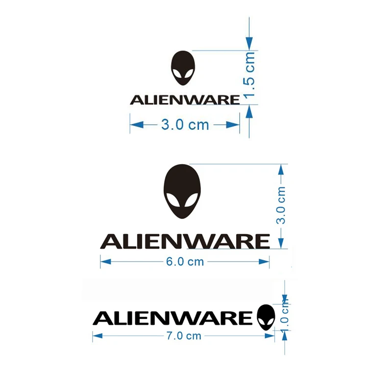 Nem helyénvaló alienwar Számítógépes Személyiség matrica Logó Fém Ismertető jel Mozgékony telefont Hátsó Notebook esetben matrica