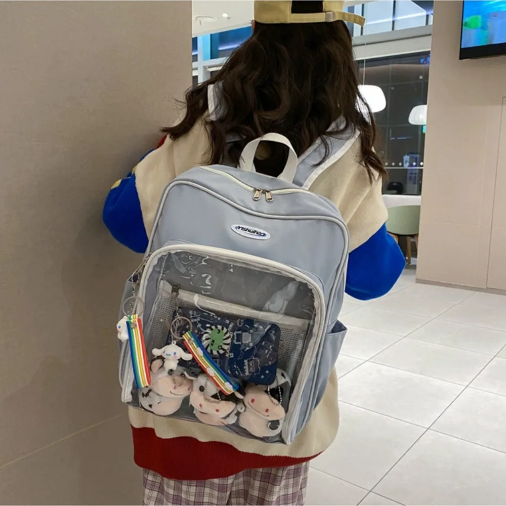 Hot Sale Trendy Shoulder Bag Large Capacity Transparent Schoolbag DIY Doll Display Waterproof Commuting Bag Party