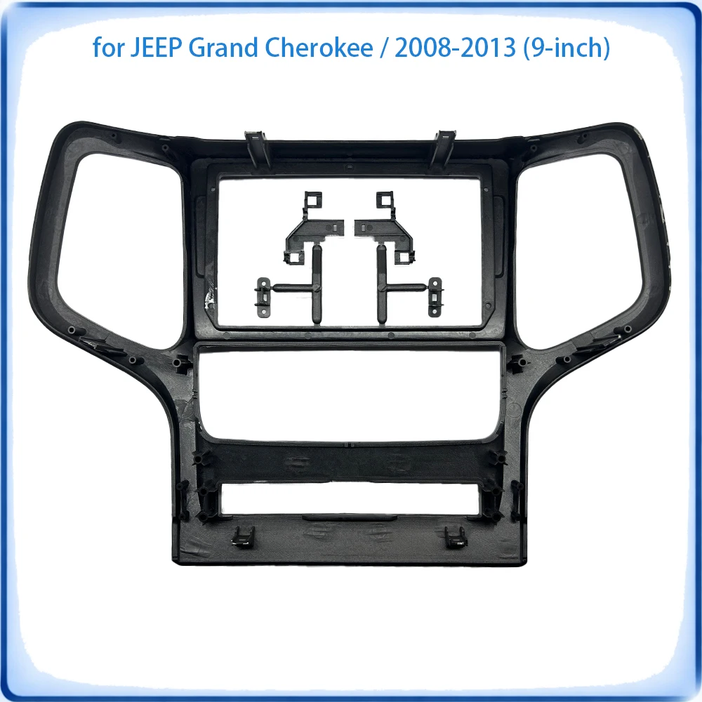Car Radio Fascia Frame For JEEP Grand Cherokee 2008-2013 9 inch With Canbus Decoder & Wiring Harness Car Accessories Plug & Play