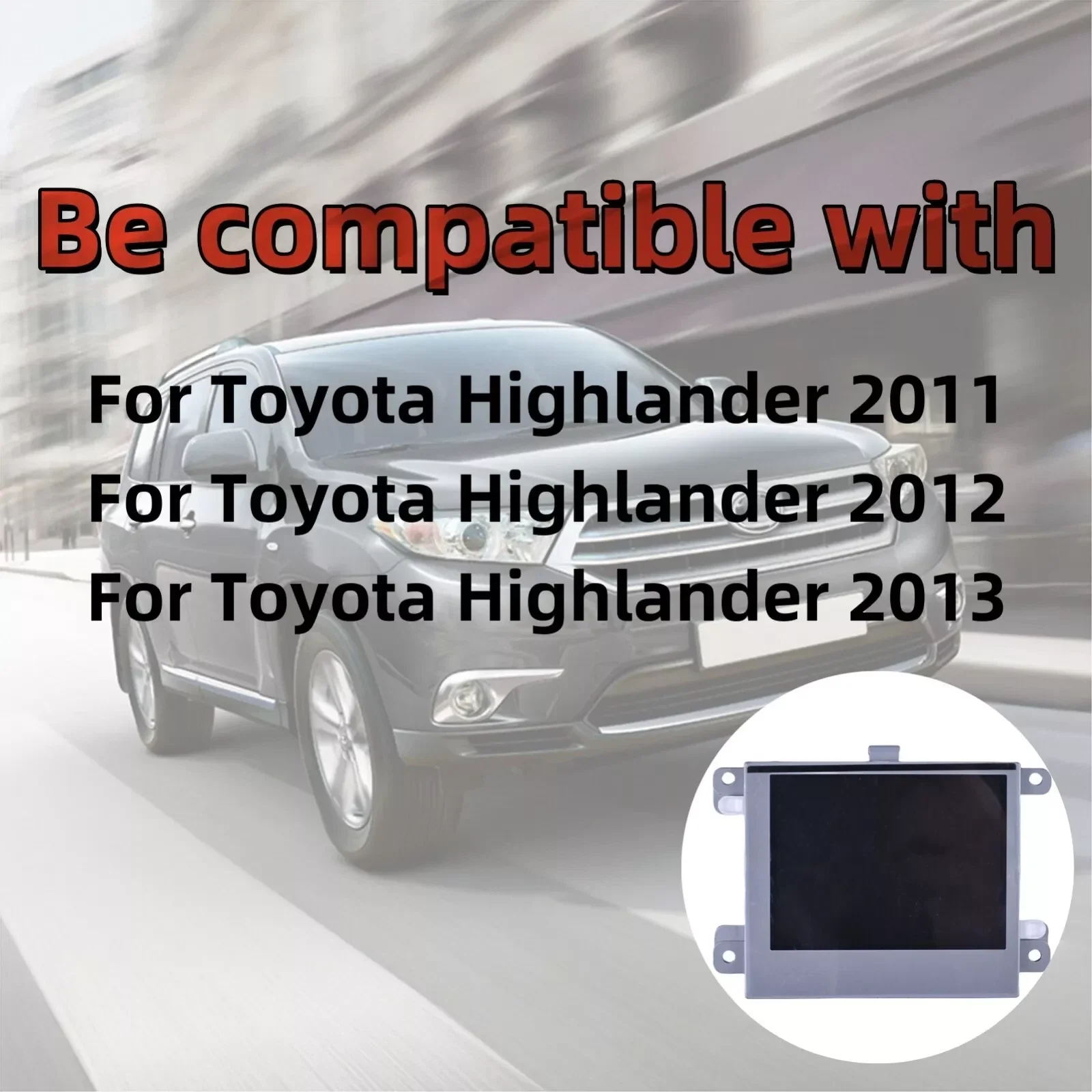 

SP Front Dash Mounted Information OEM LCD Display Screen Panel for Toyota Highlander 2008-2013 1 year warranty